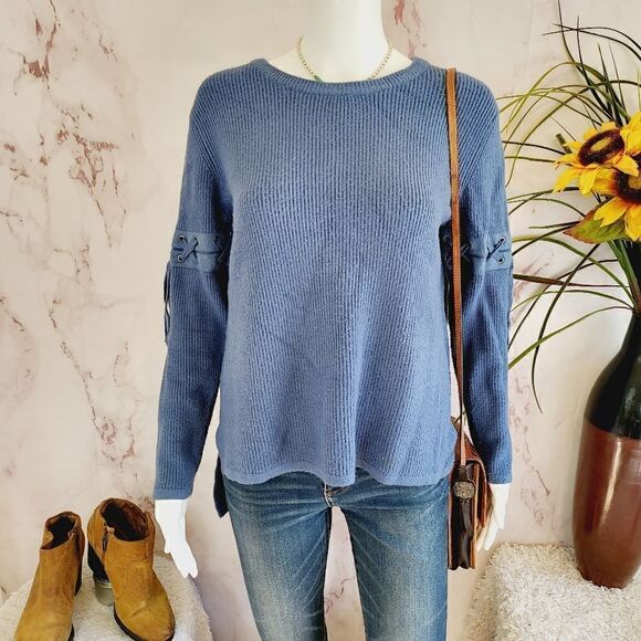 Lola made in Italy super soft knit French blue sweater - Picture 1 of 8
